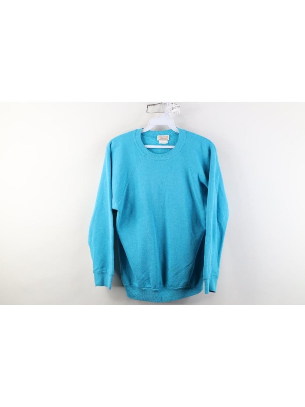 Vintage 70s 80s Streetwear Womens Large Blank Raglan Crewneck Sweatshirt USA